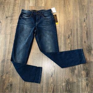 Lee Jeans Boys Size 16 Slim Fit Tapered Leg Adjustable Waist Distressed Blue‎